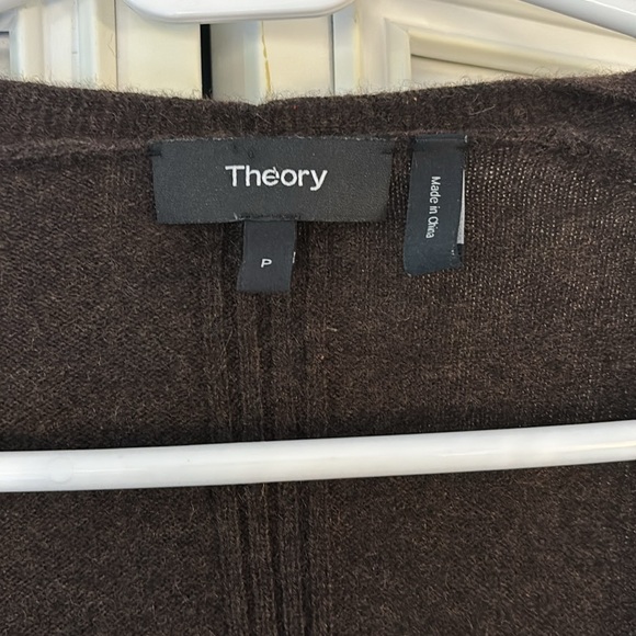 Theory “Torina” brown duster cashmere sweater. Size P - Picture 8 of 9